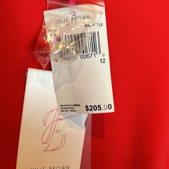 NWT JULIE BROWN NYC big apple red mini dress size 12 - Picture 3 of 9